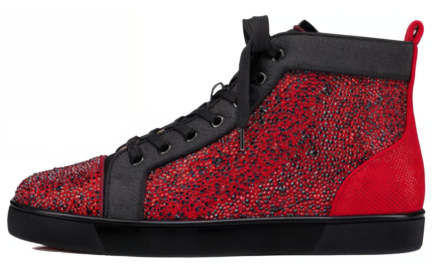 CL LUBOTING Louis High-Top Skateboard Shoes Men's Red Black 2