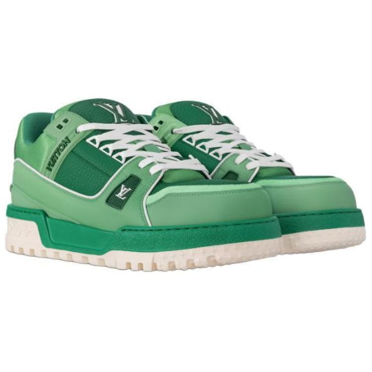LOUIS VUITTON Trainer Maxi Low-Top Skateboard Shoes Men's Green 5