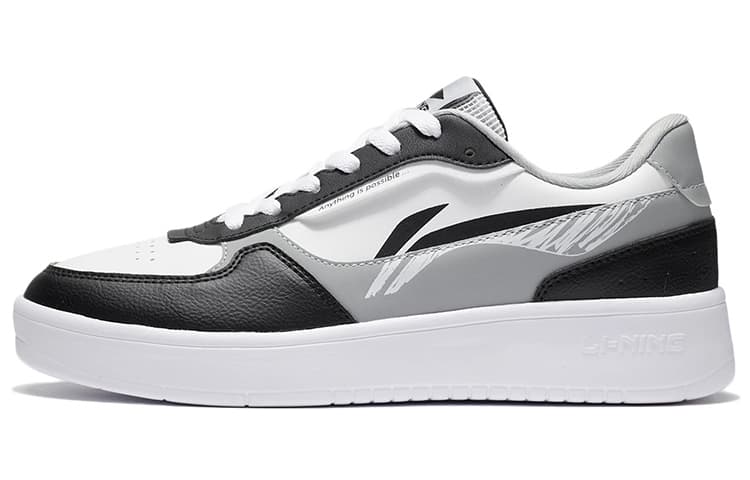 LINING Duda Skateboard Shoes Men Low-Top Black/Standard White