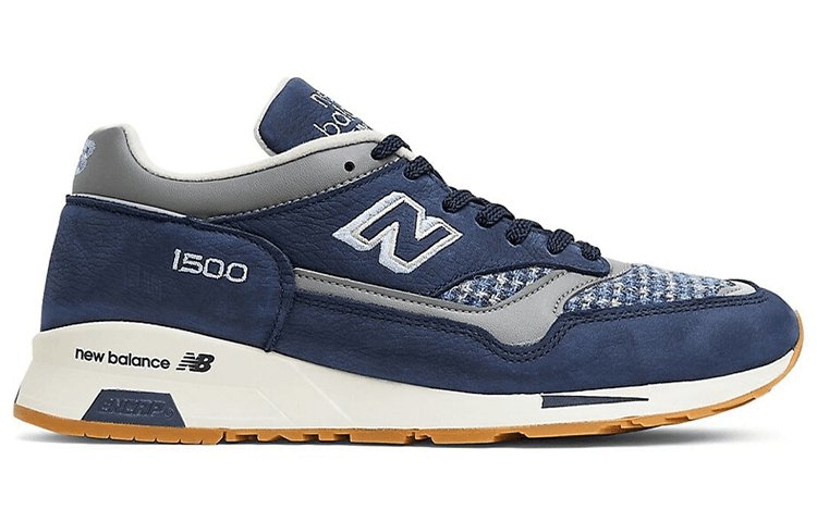 New Balance 1500 Series "Houndstooth" Low-Top Running Shoes Unisex Navy Blue Made in UK 3