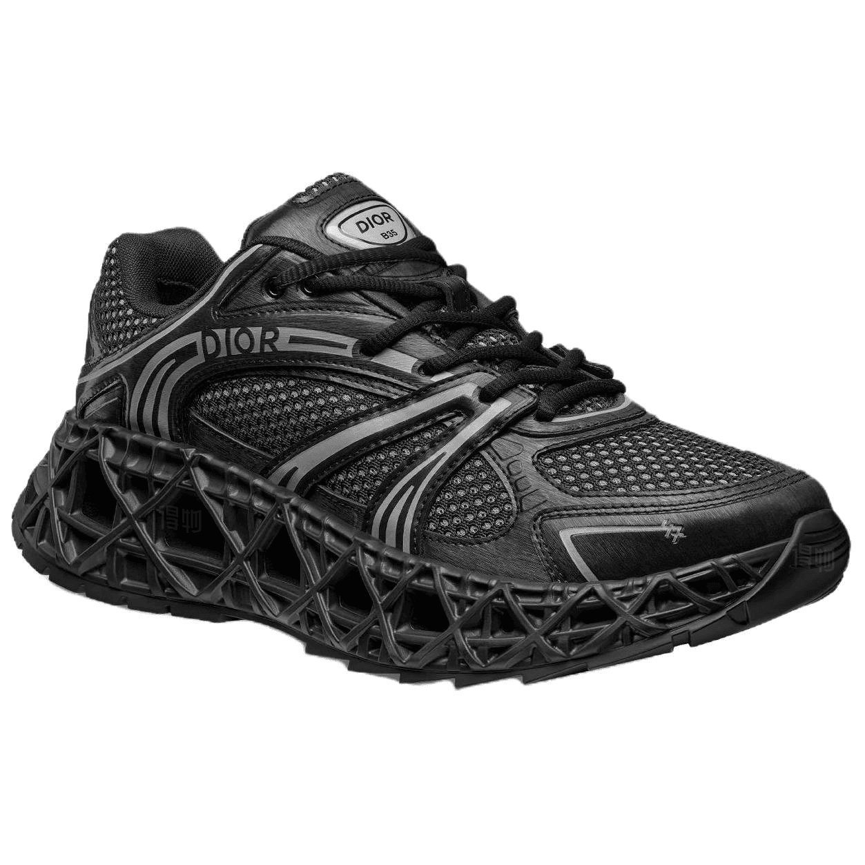 DIOR B35 Round-Toe Lace-Up Low-Top Casual Shoes Men's Black 5