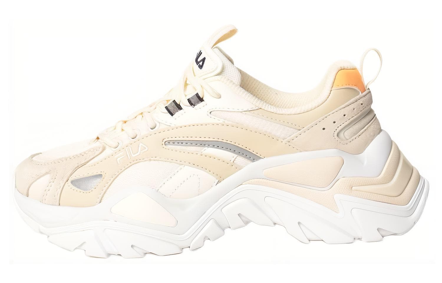 FILA Interation Light Wear-Resistant Low-Top Casual Shoes Unisex Beige Yellow 2