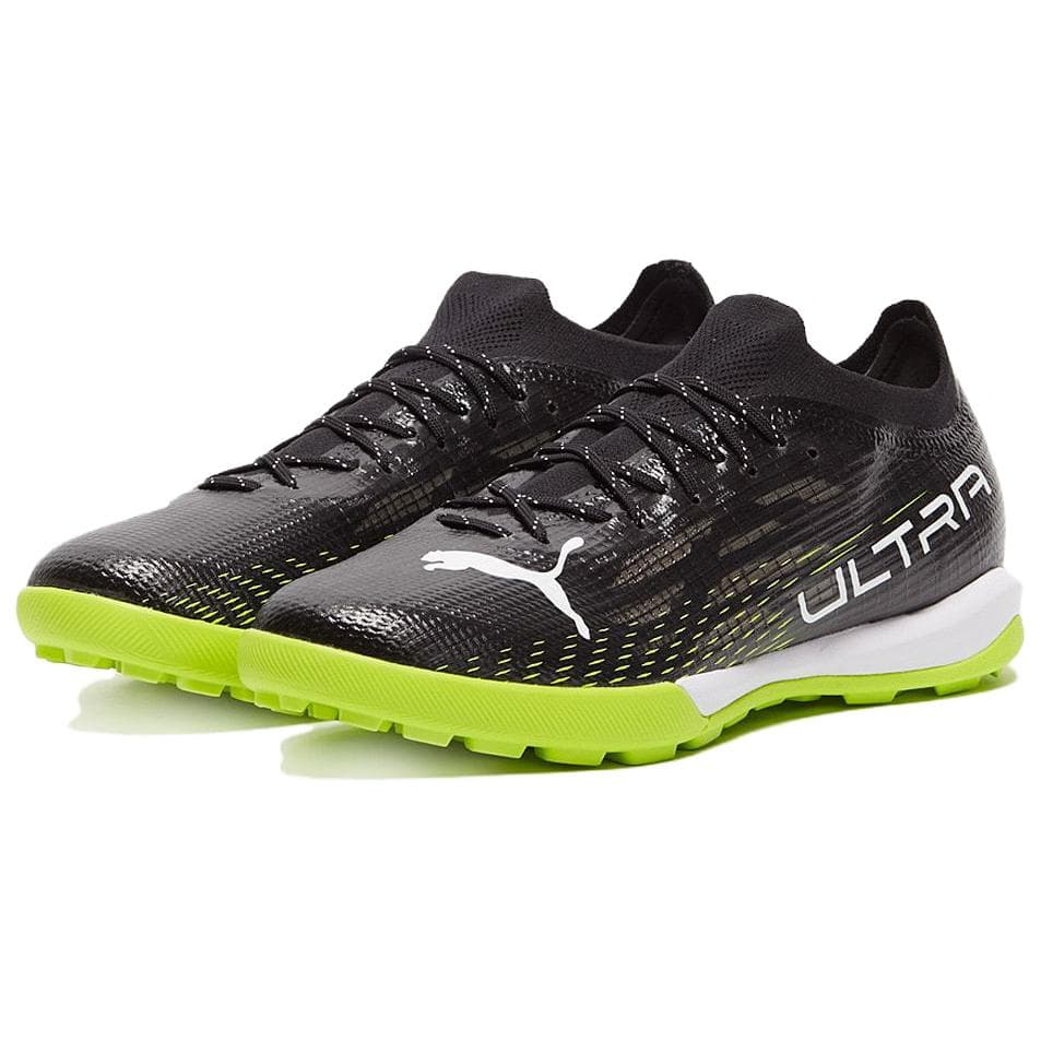 PUMA Ultra 1.3 Soccer Shoes Men Low-Top Black Green White 5
