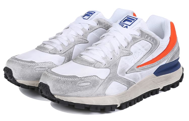 FILA Zagato Washing Low Top Running Shoes Grey/Orange/Blue 6