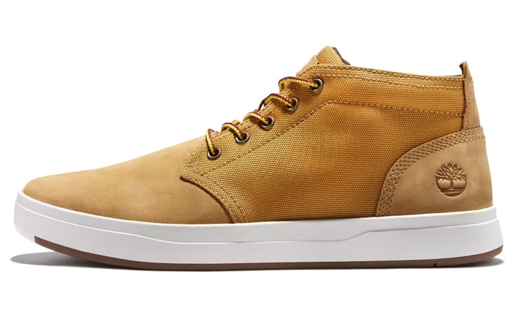 Timberland Davis Square Chukka Leather And Fabric Boots 'Wheat'