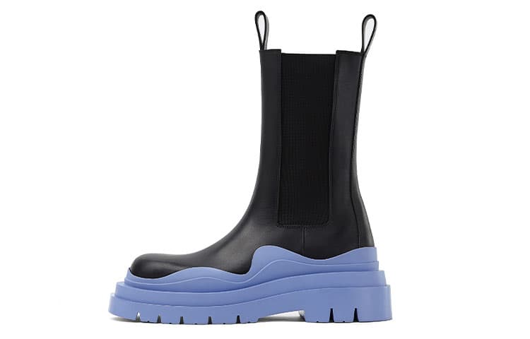 Bottega Veneta Tire Chelsea Boots Women's Black Blue 2