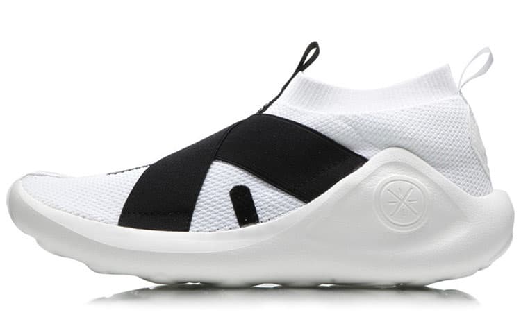 LINING Vintage Basketball Shoes Men Mid-Top Black White