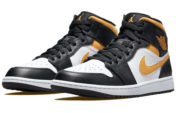 JORDAN 1 Mid White Pollen Black 5