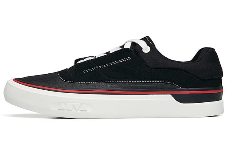 ANTA Ao Li Skateboard Shoes Men Low-Top Black Ivory White 5