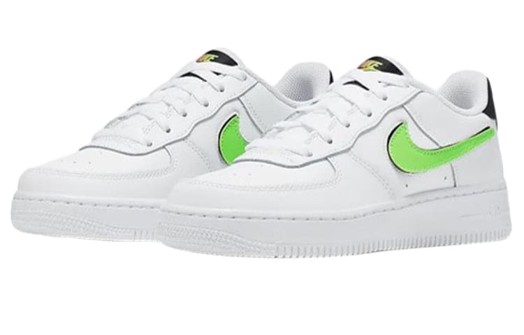 Nike Air Force 1 Low Removable Swoosh White Green Strike GS 6