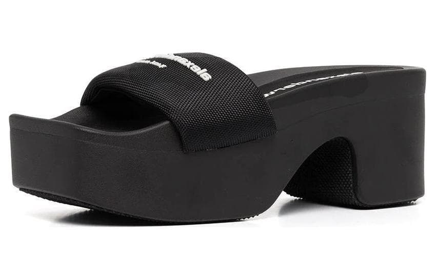 Alexander Wang Logo Printed Strap Heel Sandals Women's