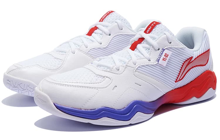 LiNing Yinlang 2 Fabric Synthetic Leather Cushioning Anti-Slip Wear-Resistant Low-Top Badminton Shoes Unisex Standard White 5