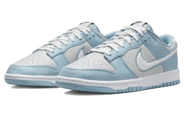Nike Dunk Low Retro Fleece Swoosh Worn Blue 6