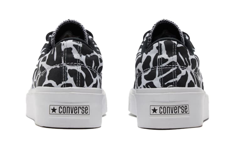 Converse Skidgrip Stylish Low Top Casual Canvas Shoes Black Gray Printing 'Black Gray' 6