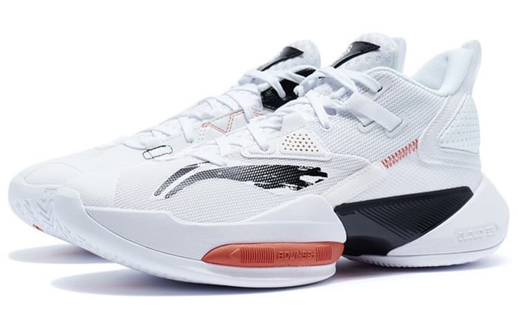 LiNing Power 8 Cushioning Anti-Slip And Wear-Resistant Mid-Top Performance Basketball Shoes White Black 6