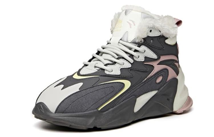 Anta Life Collection Cushioned Anti-Slip And Wear-Resistant Warm Mid-Top Casual Shoes Women's Stone Gray 5