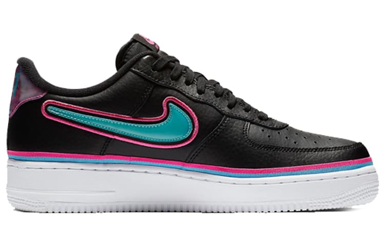 Nike Air Force 1 Low Sport Nba Black Blue Gale Laser Fuchsia 3
