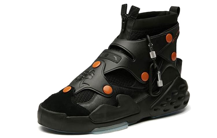 ANTA Bastard Casual Shoes Men High-Top Black/Bronze/Oxygen Blue 5