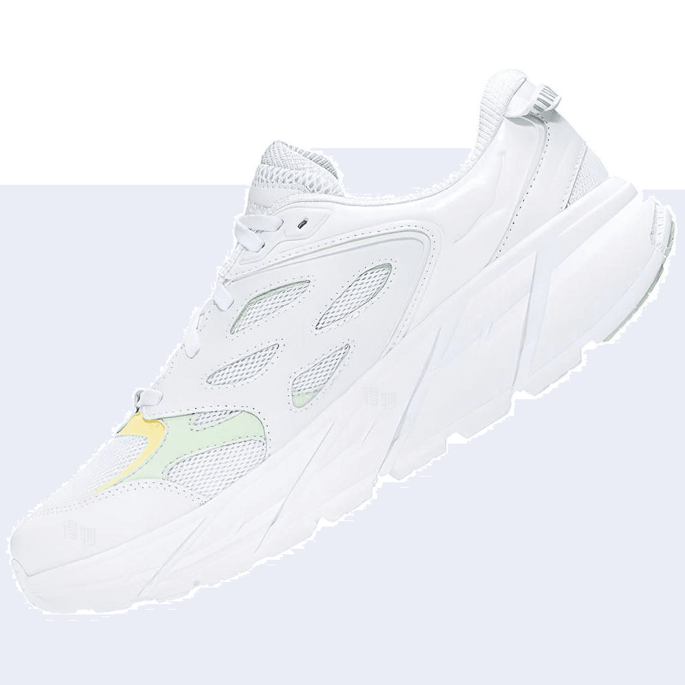 HOKA ONE ONE Clifton L Lightweight Trendy Versatile Leather Cushion Low-Top Running Shoes Men's White 3