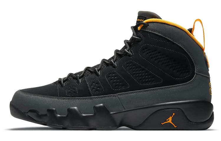 JORDAN 9 Retro Dark Charcoal University Gold
