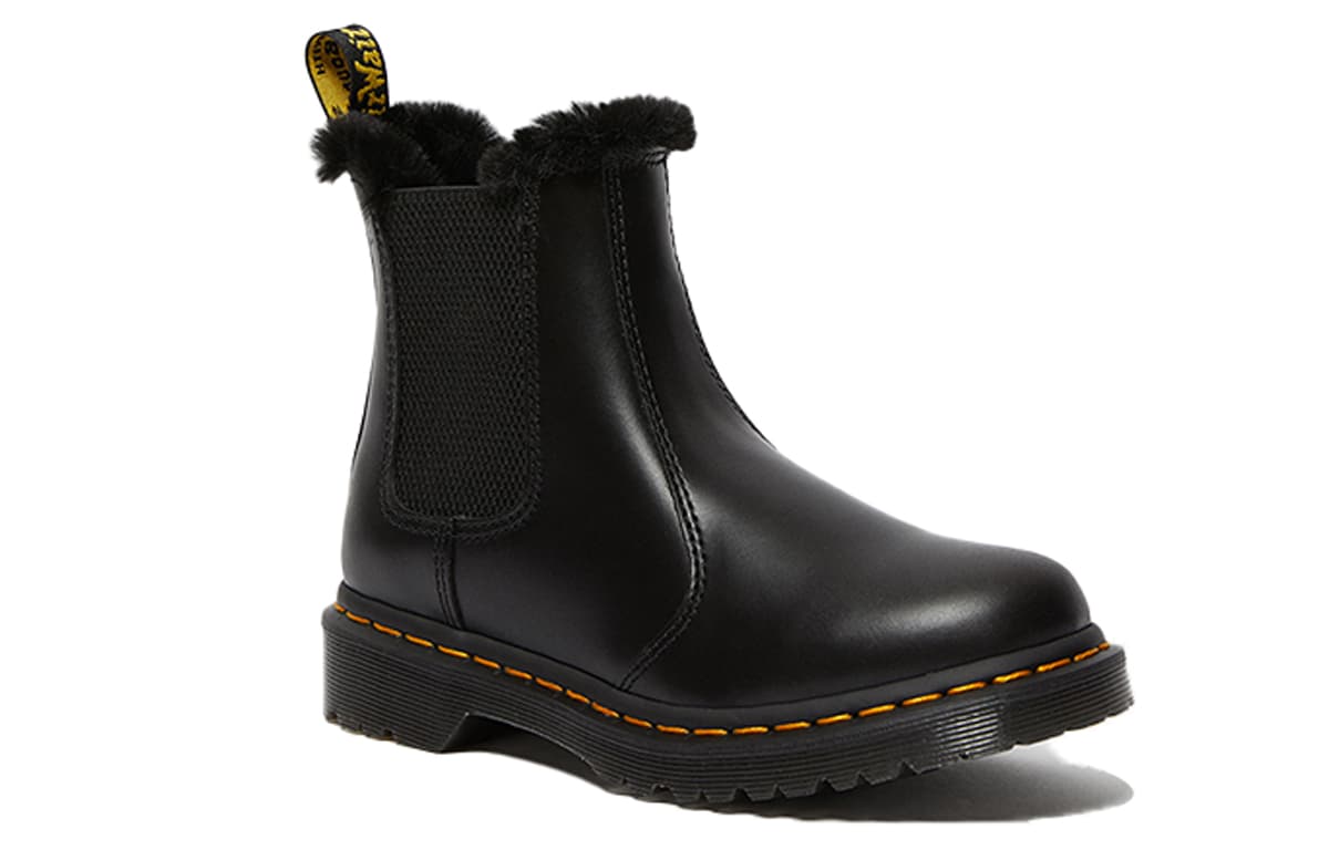 Dr.Martens Dr.Martens 2976 Leonore Faux Fur Lined Chelsea Boots 'Dark Grey' Women's 3