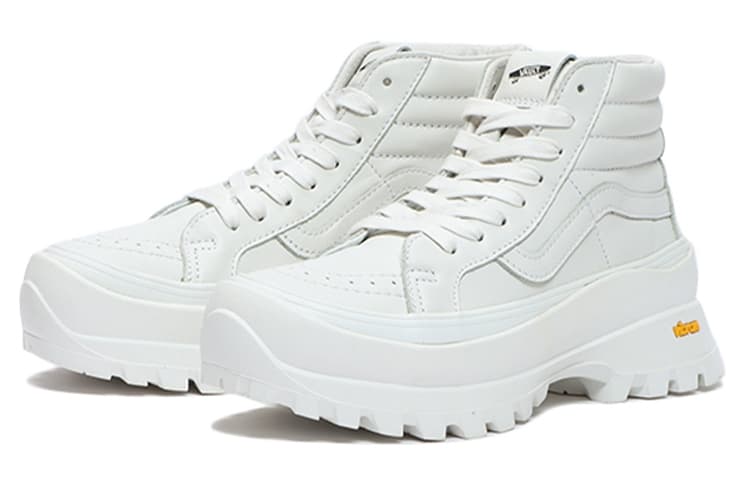 Vans Virbram X Vans SK8 Hi Lx Wear resistant Non Slip Casual Skateboarding Shoes White 4