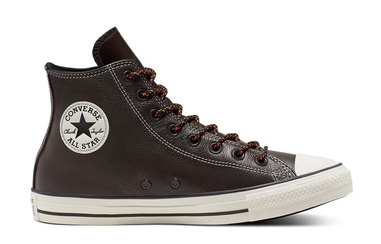 Converse Tumbled Leather Chuck Taylor All Star 'Brown White' 4