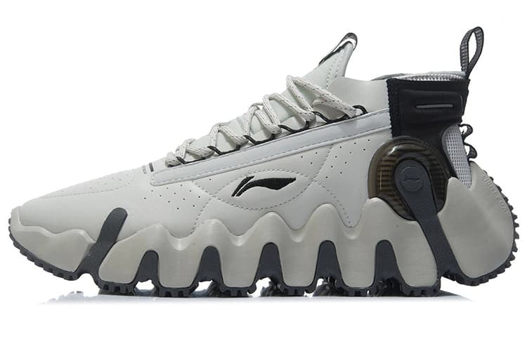 LiNing Wu Xing 2 Wntr Shock Absorbers Slip Resistant Low top Vintage Basketball Shoes Men's Antarctic Gray