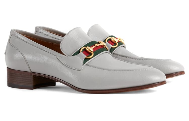 GUCCI Horsebit Casual Shoes Men's Gray 3