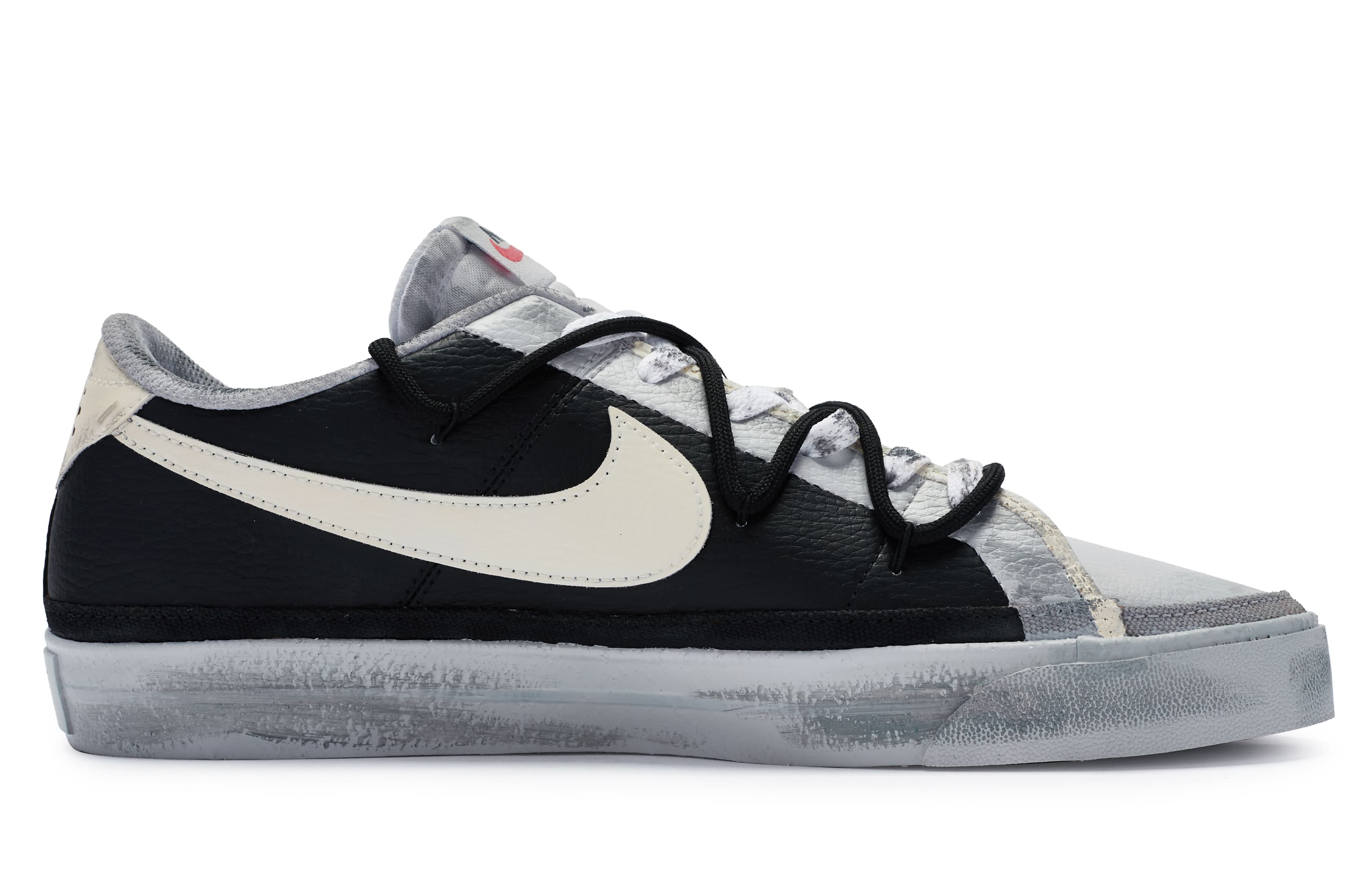 Nike Court Legacy Low-Top Skateboard Shoes Men's Black Gray 3