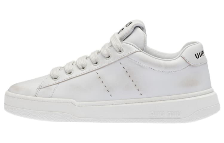MIU MIU Low Top Stylish Skateboarding Shoes Women's White 2