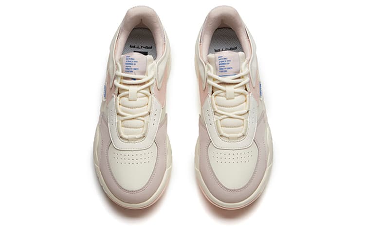 ANTA Skateboard Shoes Women's Low-Top Beige Gray 6
