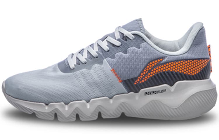 LiNing LN Flex Fabric Breathable Low-Top Casual Shoes Men's Coin Gray 2