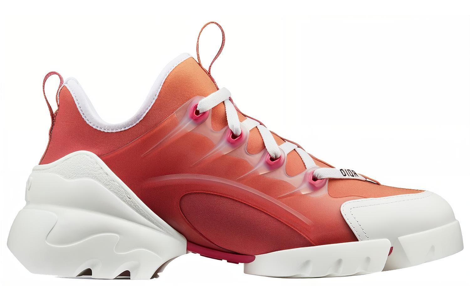 DIOR D-Connect Low-Top Athletic Shoes Women's Orange Red Gradient 3
