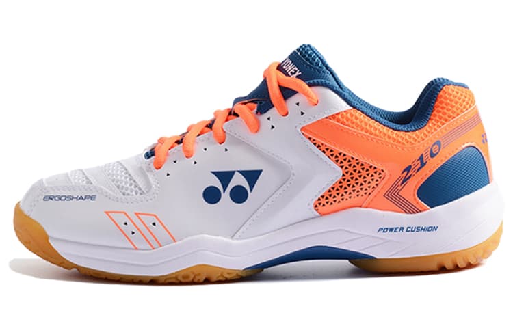 YONEX Power Cushion Durable Cushioning Low-Top Badminton Shoes Unisex White Orange 2