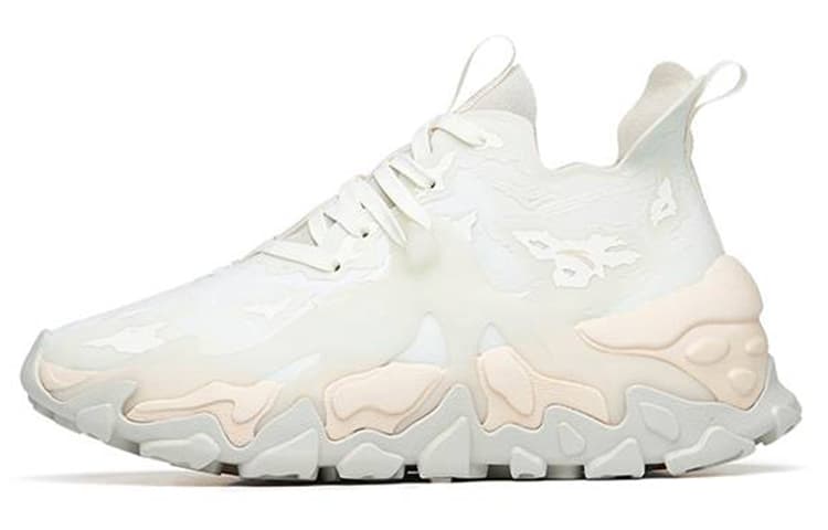 Anta Callus Removal Pro Cushioned Slip-Resistant Abrasion-Resistant Low-Top Chunky Sneakers Women's White Pink
