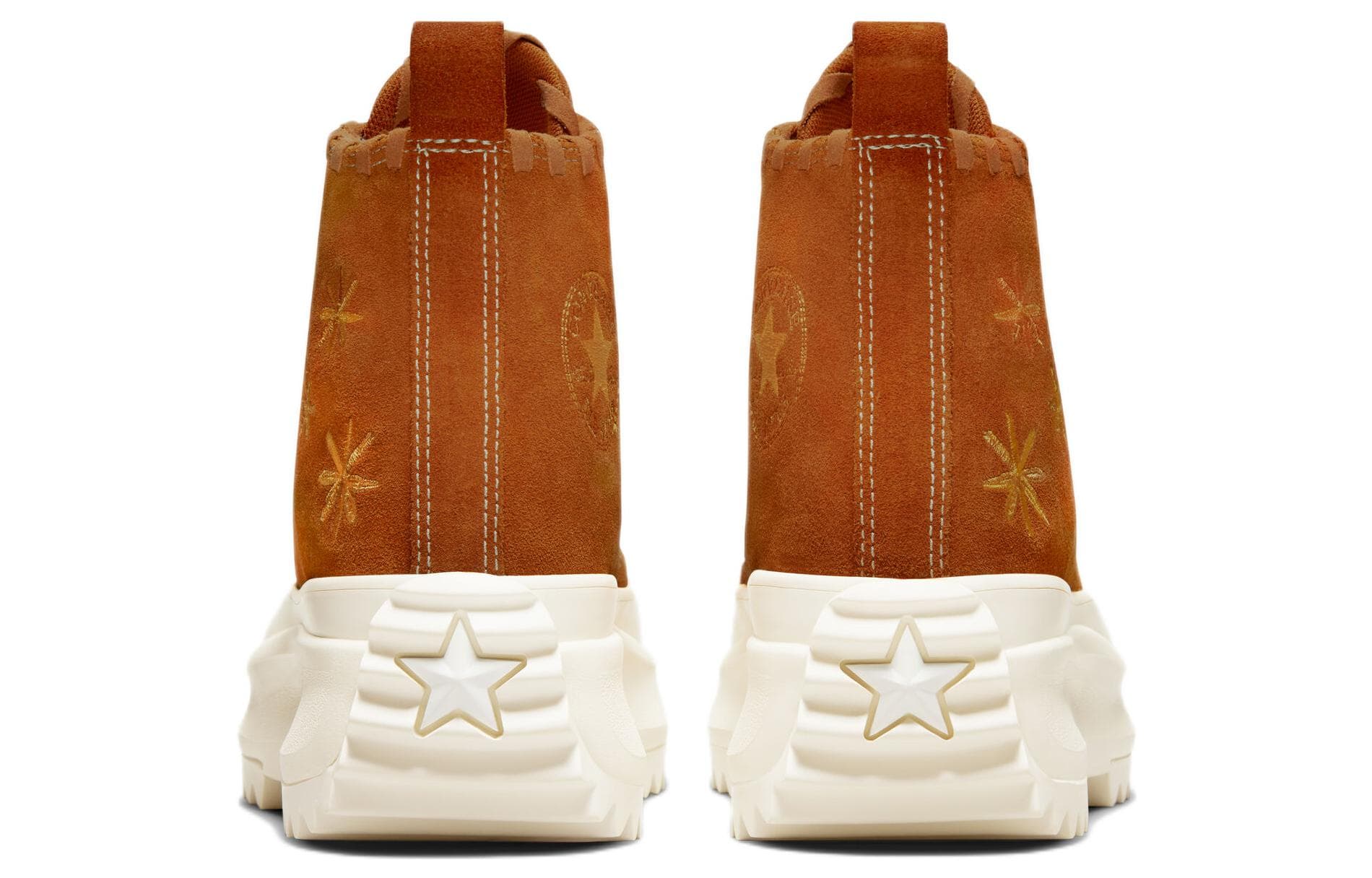 Converse Run Star Hike Platform Hi Embroidered Floral Amber Women's 6