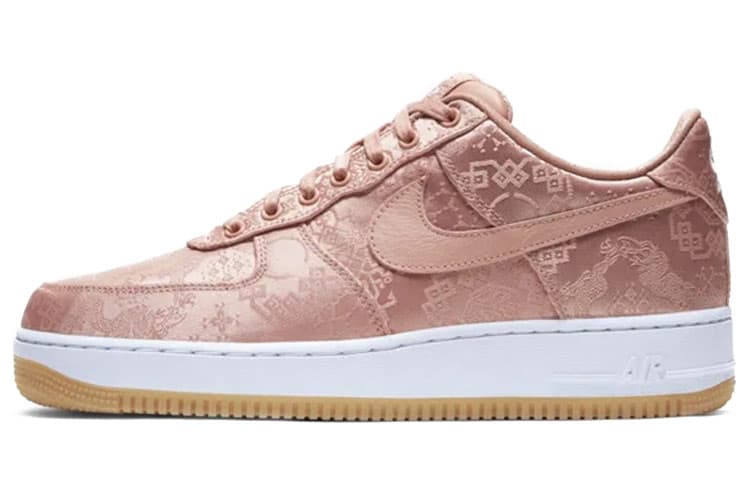 Nike X CLOT Air Force 1 PRM "Rose Gold Silk" Sneakers 3