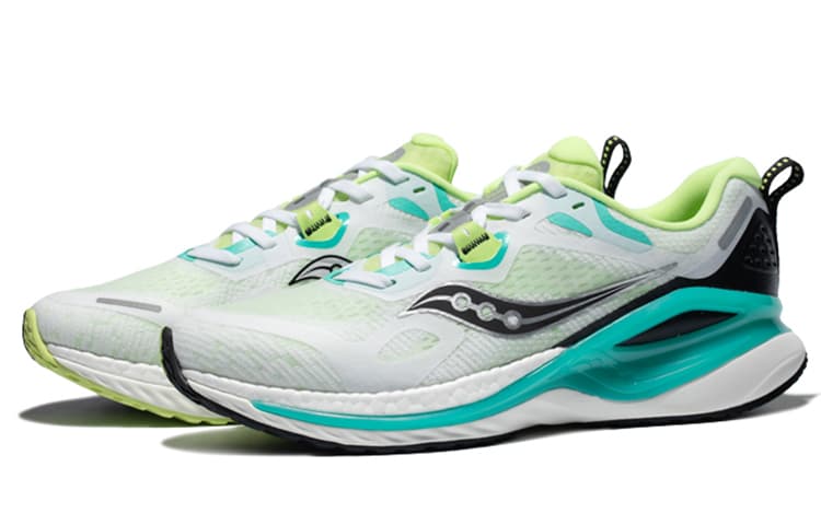 Saucony Phoenix Inferno 1 Cushioning Anti-Slip And Wear-Resistant Low-Top Running Shoes Men's White Green 5