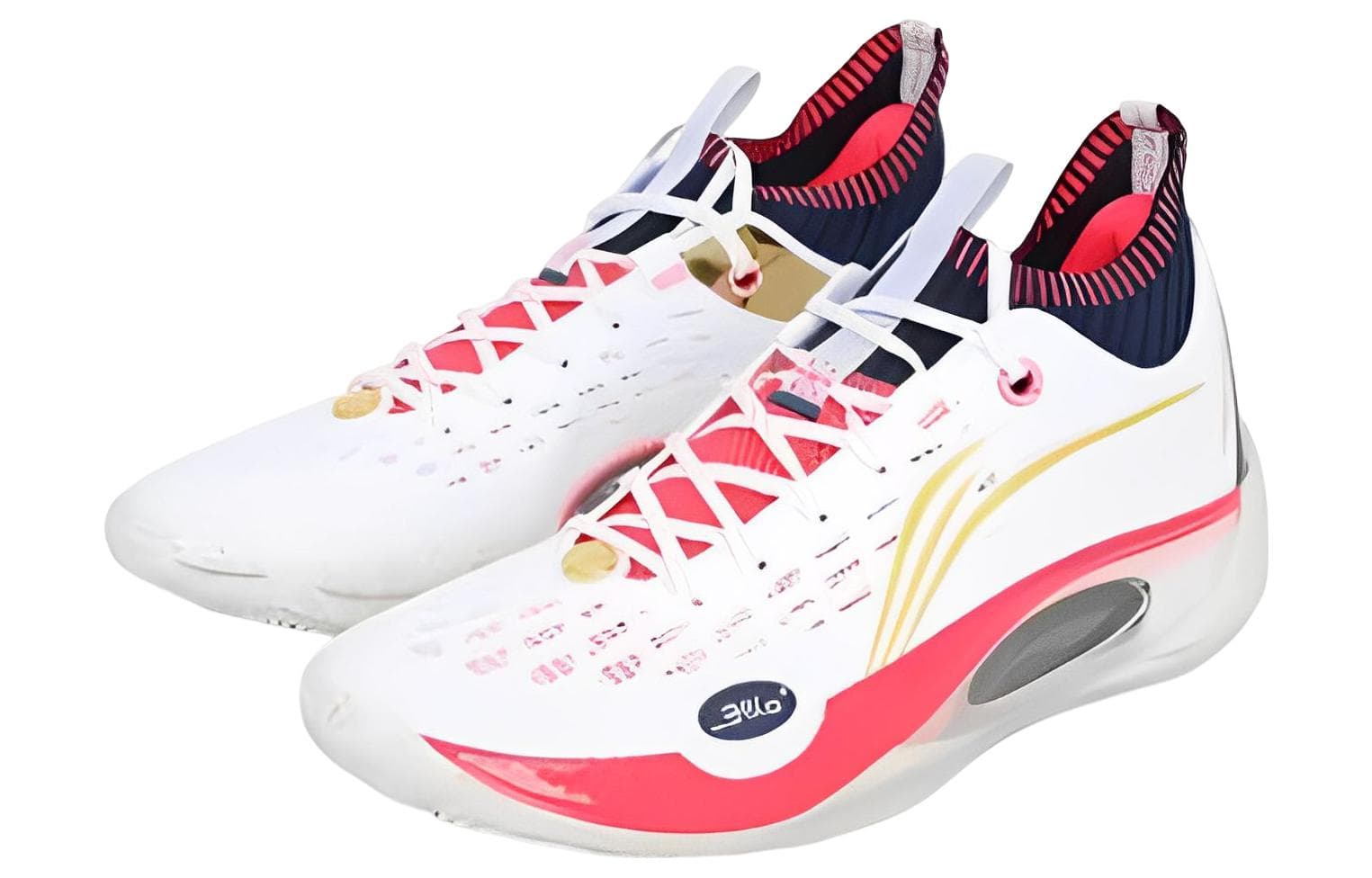 LiNing Wade 808 Ultra Cushioning Anti-Slip And Wear-Resistant Low-Top Basketball Shoes Men's White Red 5