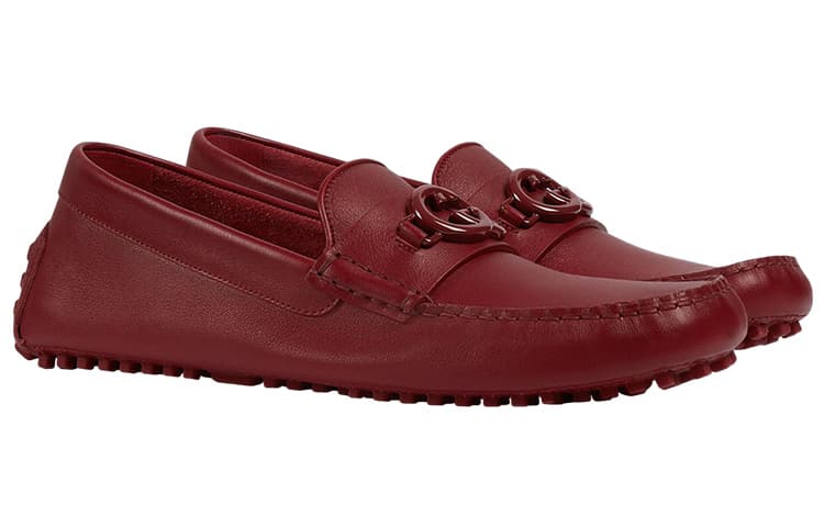 GUCCI Casual Shoes Men's Burgundy 4