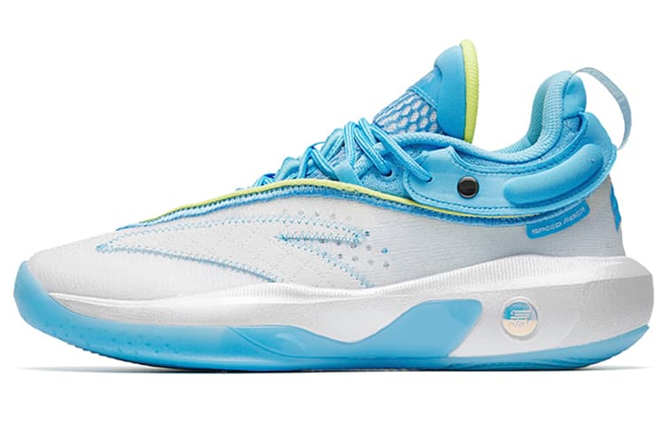 ANTA KT8 Basketball Shoes Men High Top ANTA White/Clear Spring Blue/Sunshine Yellow 4