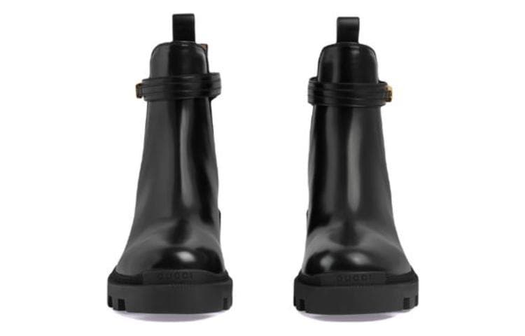 GUCCI Logo-lettering 70mm Ankle Boots 5