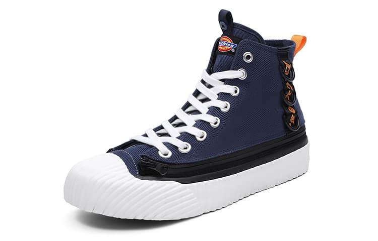 Dickies Canvas Shoes Men High-Top Blue 4