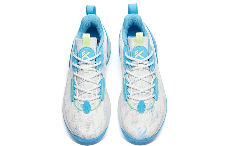 Anta Light Cavalry 7 Cushioning Anti-Slip And Wear-Resistant Low-Top Basketball Shoes White Blue 5
