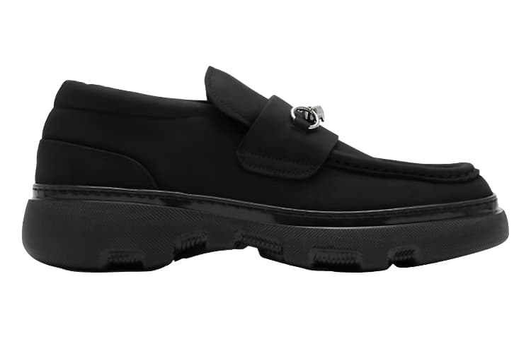 Burberry Barbed-wire Detail Nubuck Loafers 4