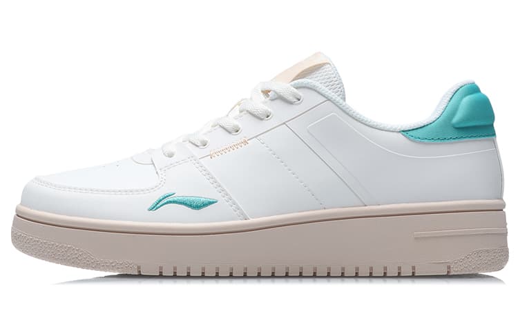 LINING Skateboard Shoes Women's Low-Top White/Green