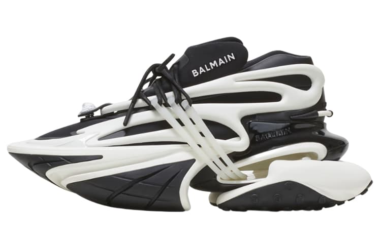BALMAIN Unicorn Low-Top Black White 2