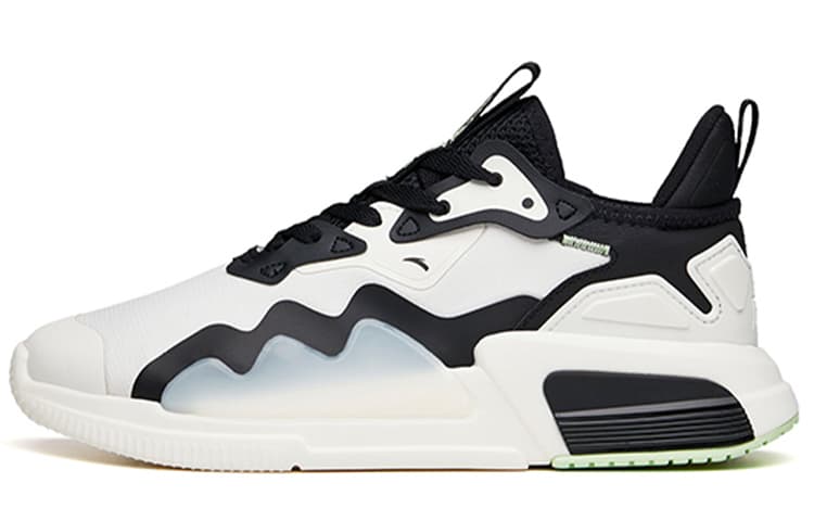 Anta Breathable Low-Top Skateboard Shoes Men's White Black