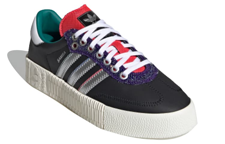 Adidas Samba Low Black Red Silver Women's 6